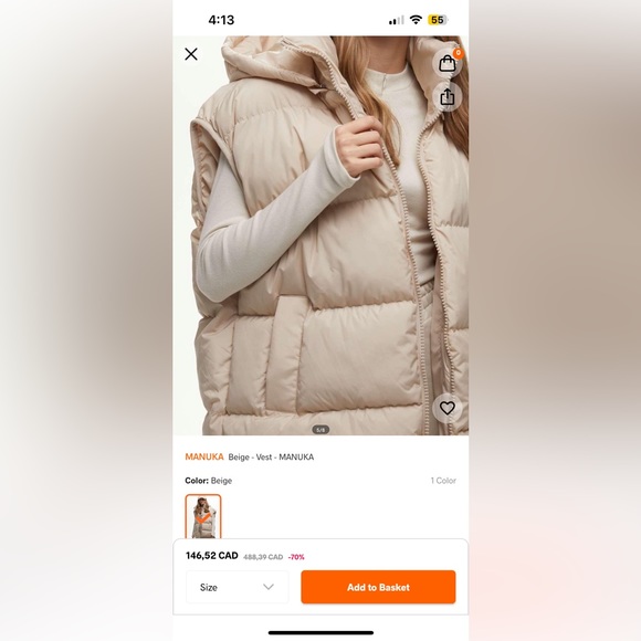 Beautiful designer puffer vest - Picture 5 of 7